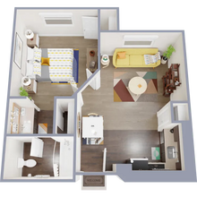 Studio - 1 Bathroom 327 floor plan